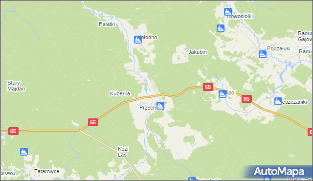 mapa Królowy Most, Królowy Most na mapie Targeo