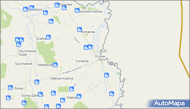 mapa Kryłów, Kryłów na mapie Targeo