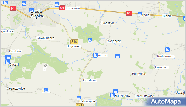 mapa Kryniczno gmina Środa Śląska, Kryniczno gmina Środa Śląska na mapie Targeo