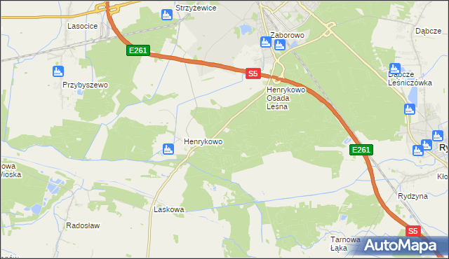 mapa Książęcy Las, Książęcy Las na mapie Targeo