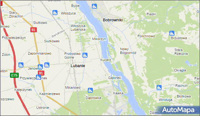 mapa Kucerz, Kucerz na mapie Targeo