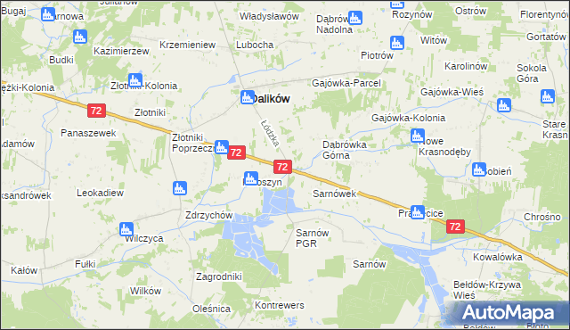 mapa Kuciny, Kuciny na mapie Targeo