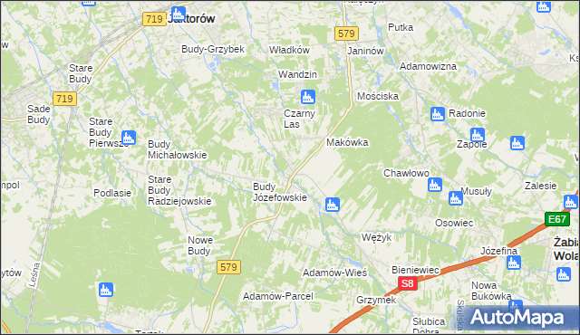 mapa Kuklówka Zarzeczna, Kuklówka Zarzeczna na mapie Targeo