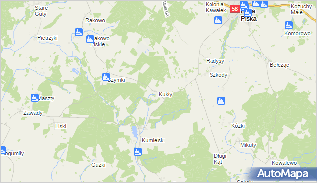 mapa Kukły, Kukły na mapie Targeo