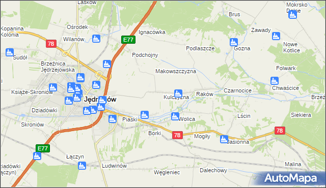 mapa Kulczyzna, Kulczyzna na mapie Targeo