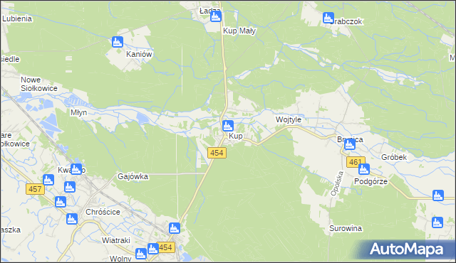 mapa Kup, Kup na mapie Targeo