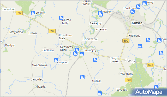 mapa Łankiejmy, Łankiejmy na mapie Targeo