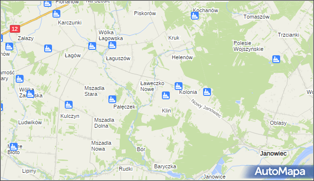 mapa Ławeczko Stare, Ławeczko Stare na mapie Targeo