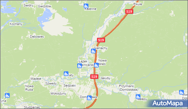 mapa Łążek Ordynacki, Łążek Ordynacki na mapie Targeo