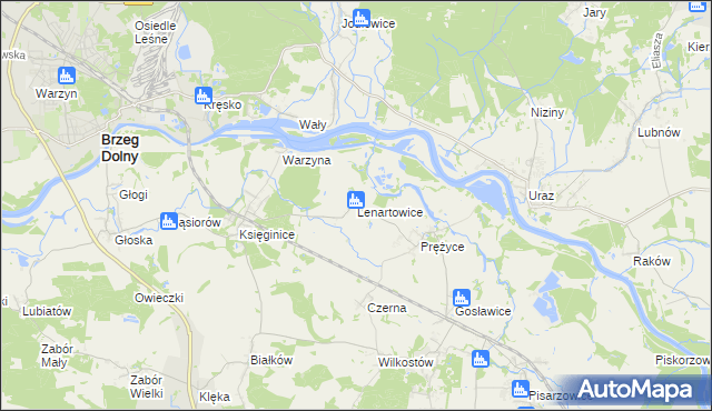 mapa Lenartowice gmina Miękinia, Lenartowice gmina Miękinia na mapie Targeo