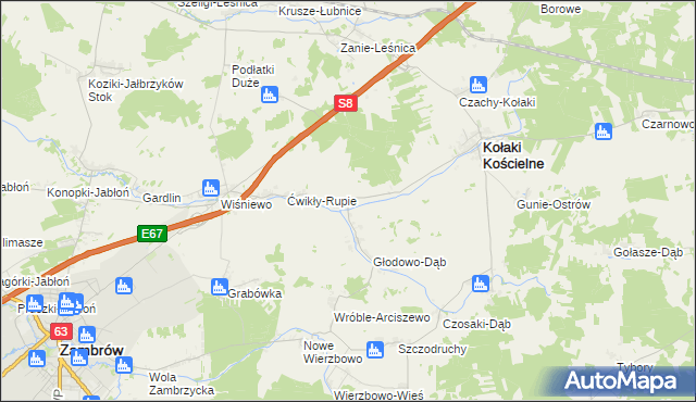 mapa Łętowo-Dąb, Łętowo-Dąb na mapie Targeo