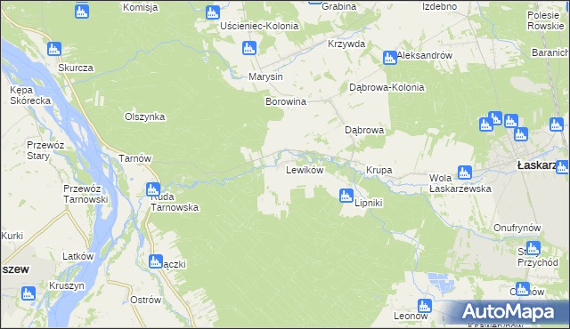 mapa Lewików, Lewików na mapie Targeo