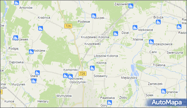 mapa Libiszów-Kolonia, Libiszów-Kolonia na mapie Targeo