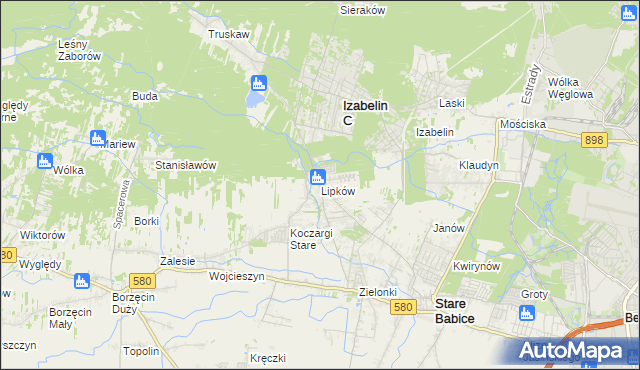 mapa Lipków, Lipków na mapie Targeo