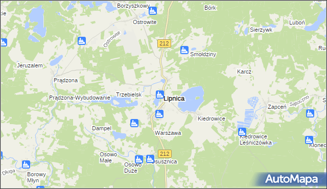 mapa Lipnica powiat bytowski, Lipnica powiat bytowski na mapie Targeo