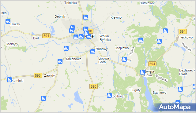 mapa Lipowa Góra gmina Reszel, Lipowa Góra gmina Reszel na mapie Targeo