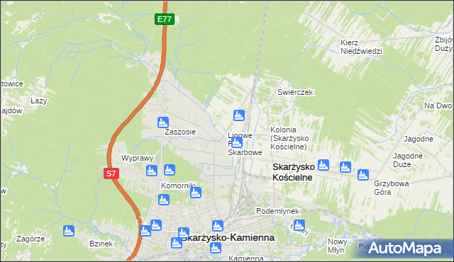 mapa Lipowe Pole Skarbowe, Lipowe Pole Skarbowe na mapie Targeo
