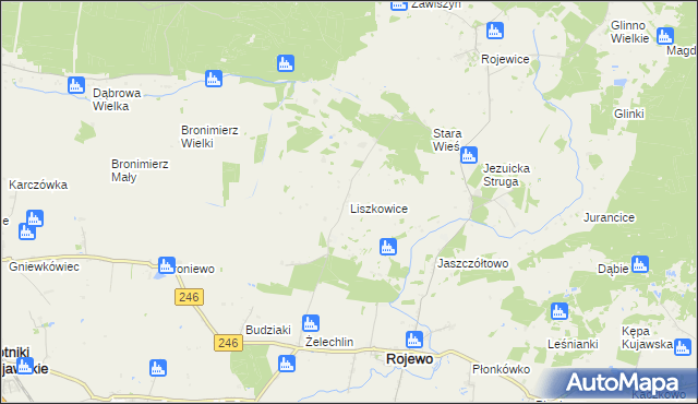 mapa Liszkowice, Liszkowice na mapie Targeo