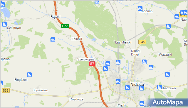 mapa Litwinki gmina Nidzica, Litwinki gmina Nidzica na mapie Targeo