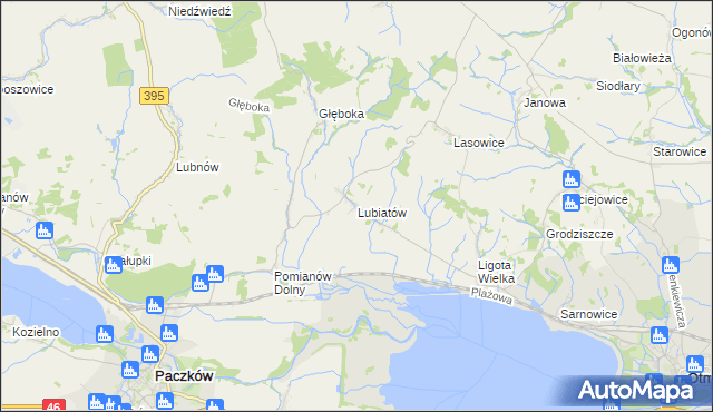 mapa Lubiatów gmina Otmuchów, Lubiatów gmina Otmuchów na mapie Targeo