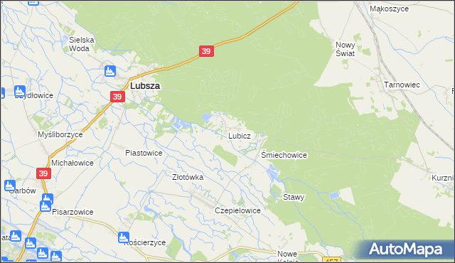 mapa Lubicz gmina Lubsza, Lubicz gmina Lubsza na mapie Targeo