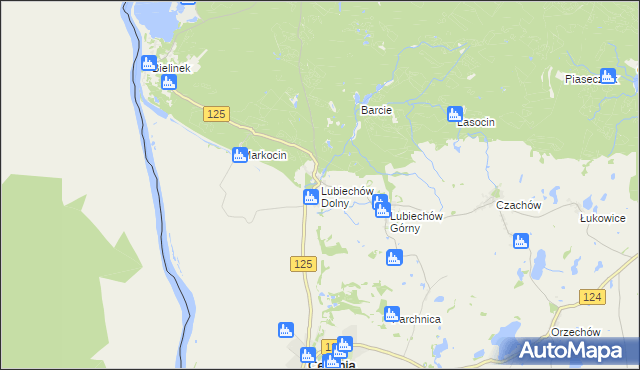 mapa Lubiechów Dolny, Lubiechów Dolny na mapie Targeo
