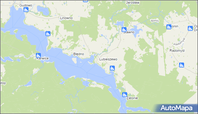 mapa Lubieszewo gmina Złocieniec, Lubieszewo gmina Złocieniec na mapie Targeo