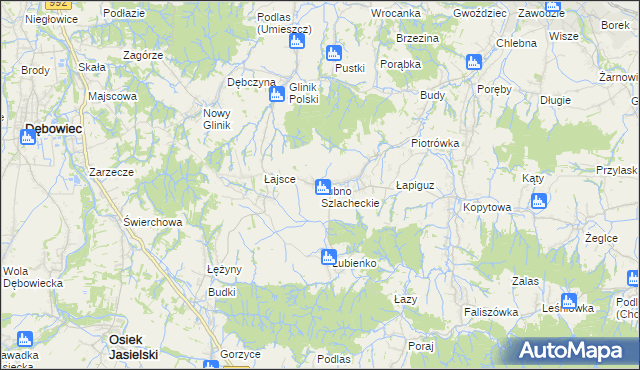 mapa Łubno Szlacheckie, Łubno Szlacheckie na mapie Targeo