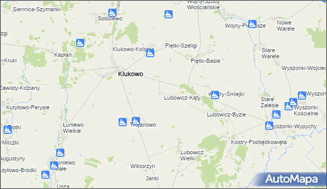 mapa Lubowicz-Kąty, Lubowicz-Kąty na mapie Targeo