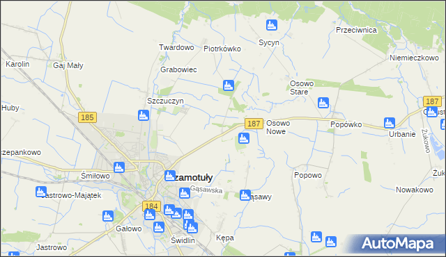 mapa Ludwikowo gmina Szamotuły, Ludwikowo gmina Szamotuły na mapie Targeo