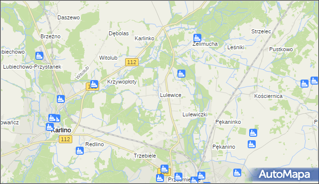 mapa Lulewice, Lulewice na mapie Targeo