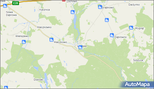 mapa Łupawa, Łupawa na mapie Targeo