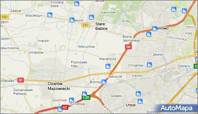 mapa Macierzysz, Macierzysz na mapie Targeo