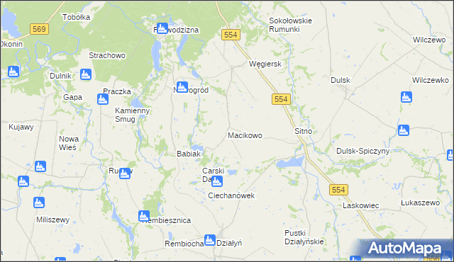 mapa Macikowo, Macikowo na mapie Targeo
