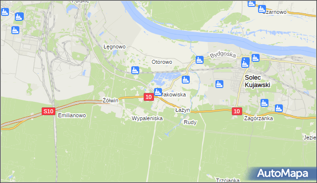 mapa Makowiska gmina Solec Kujawski, Makowiska gmina Solec Kujawski na mapie Targeo