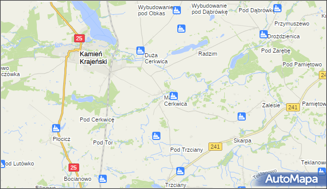 mapa Mała Cerkwica, Mała Cerkwica na mapie Targeo