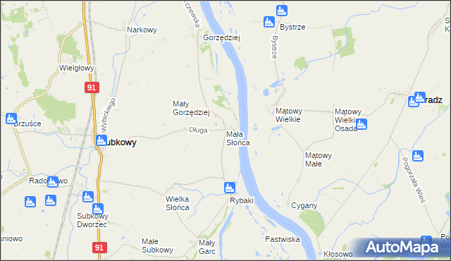 mapa Mała Słońca, Mała Słońca na mapie Targeo