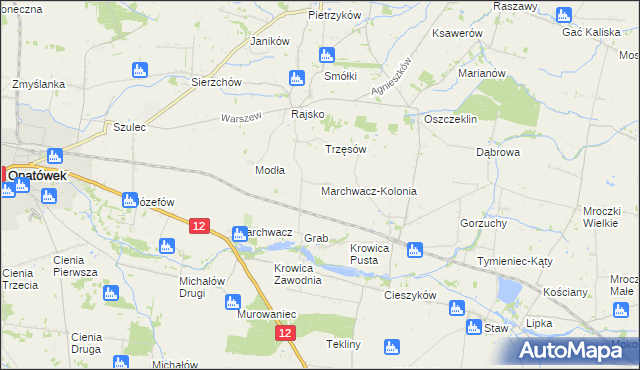 mapa Marchwacz-Kolonia, Marchwacz-Kolonia na mapie Targeo