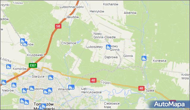 mapa Marianka gmina Lubochnia, Marianka gmina Lubochnia na mapie Targeo