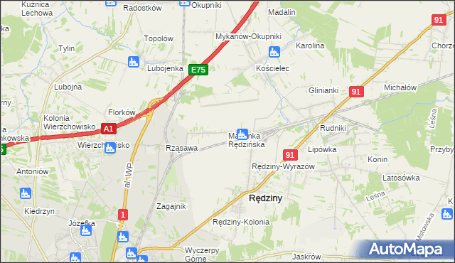 mapa Marianka Rędzińska, Marianka Rędzińska na mapie Targeo