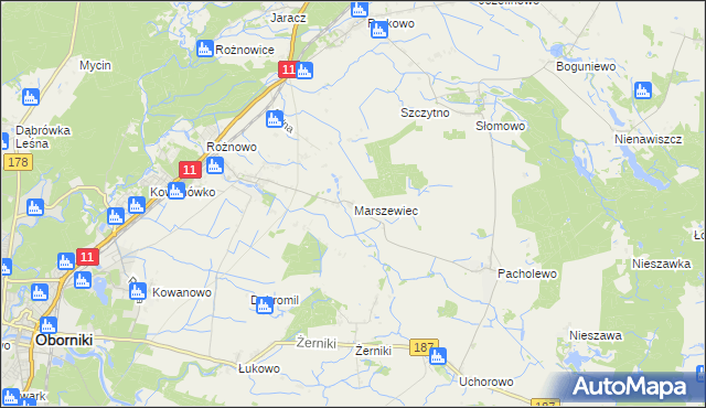 mapa Marszewiec, Marszewiec na mapie Targeo