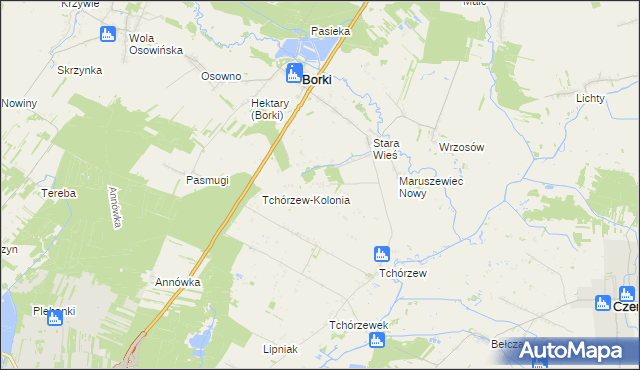 mapa Maruszewiec, Maruszewiec na mapie Targeo