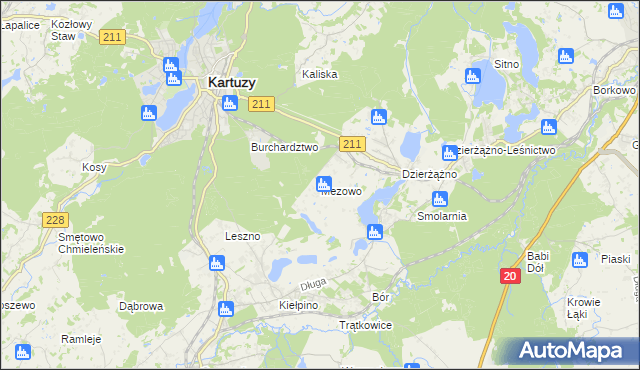 mapa Mezowo, Mezowo na mapie Targeo