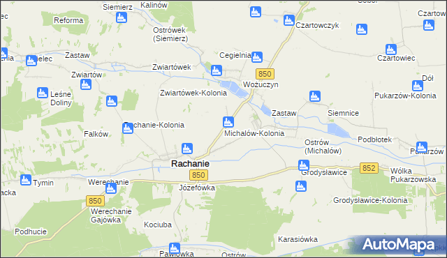 mapa Michalów-Kolonia, Michalów-Kolonia na mapie Targeo