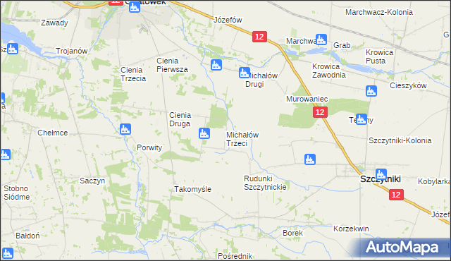mapa Michałów Trzeci, Michałów Trzeci na mapie Targeo