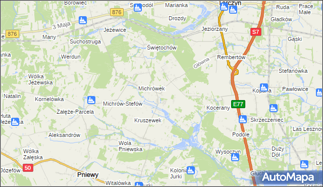 mapa Michrów, Michrów na mapie Targeo