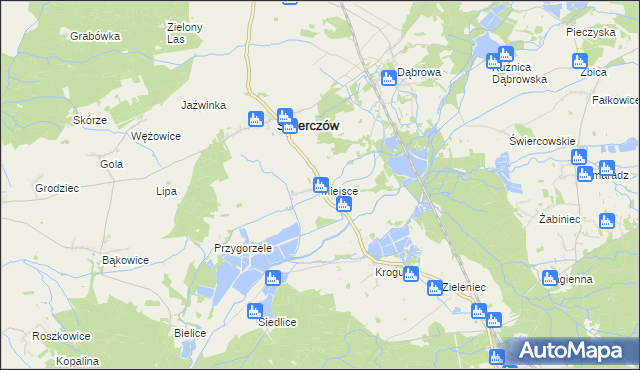 mapa Miejsce gmina Świerczów, Miejsce gmina Świerczów na mapie Targeo