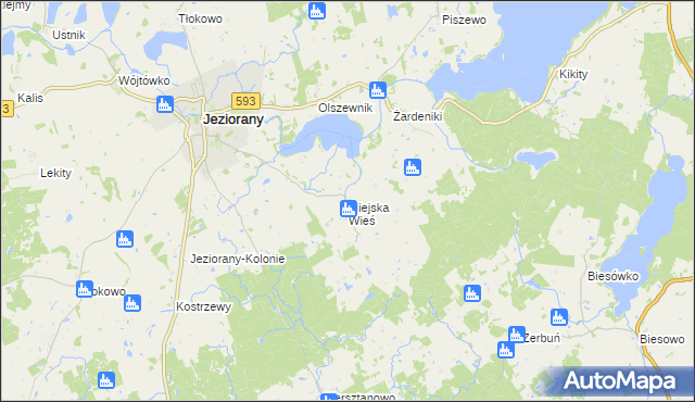 mapa Miejska Wieś, Miejska Wieś na mapie Targeo