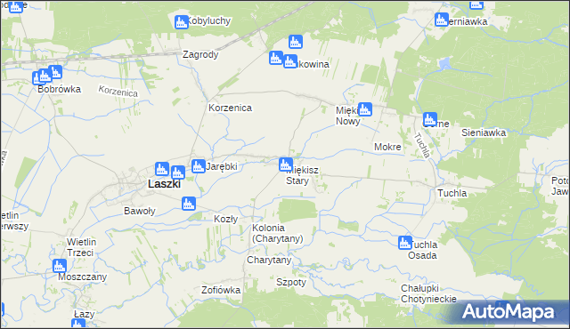 mapa Miękisz Stary, Miękisz Stary na mapie Targeo