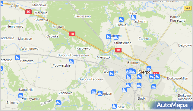 mapa Mieszczk, Mieszczk na mapie Targeo